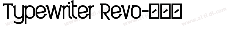 Typewriter Revo字体转换